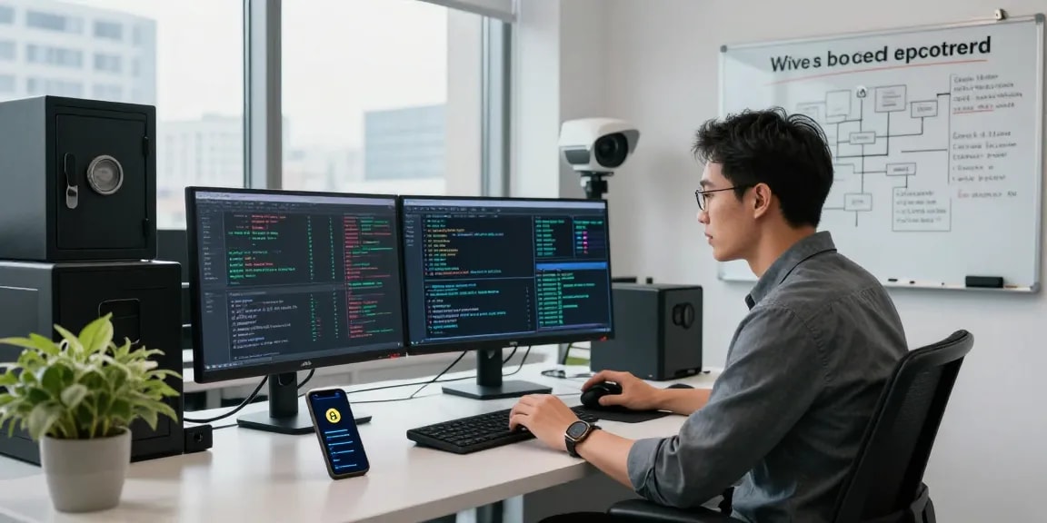 Recover stolen cryptocurrency in a modern office with cybersecurity expert analyzing transaction data.