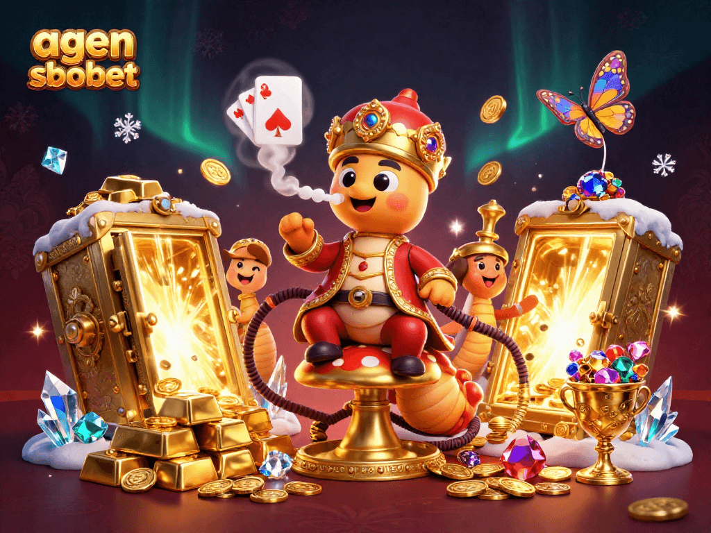 Experience thrilling wins at agen sbobet with a vibrant 3D casino illustration featuring mystical elements.