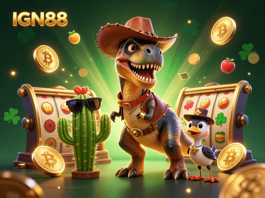 Experience the excitement of IGN88 with 3D dinosaurs and vibrant slots