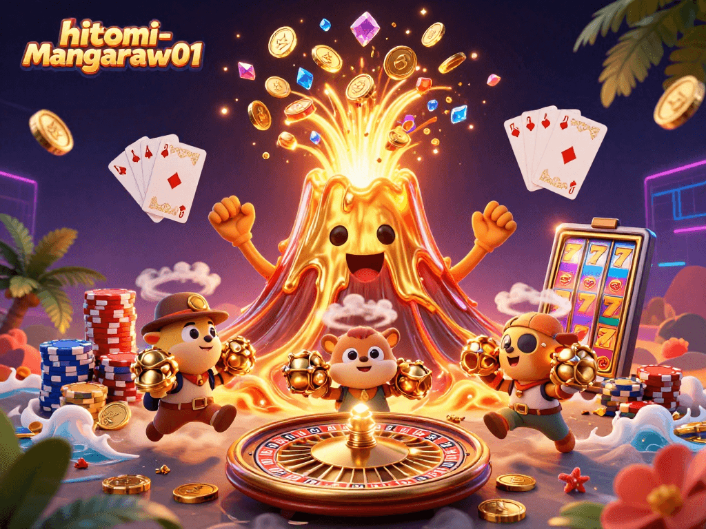 Experience the thrill of winning with hitomi-mangaraw01 showcasing vibrant treasures and gaming action.