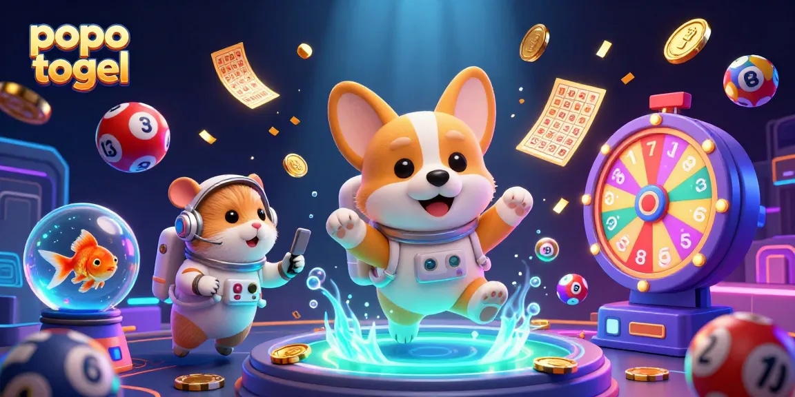 Engage with popo togel in an immersive lottery-themed 3D illustration capturing winning excitement.