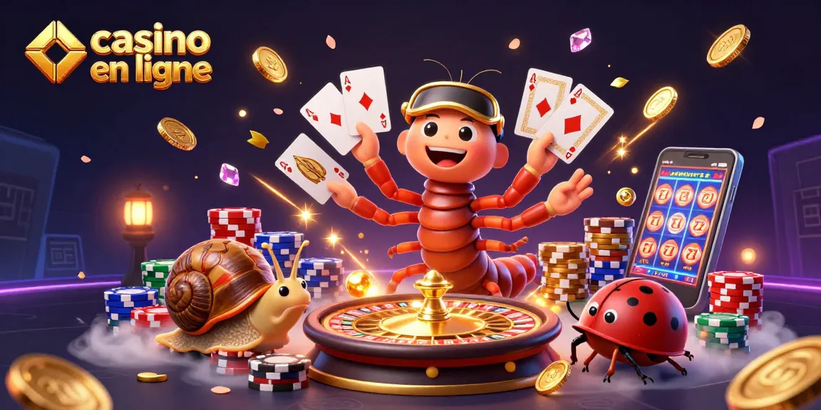 Jouez avec excitement au casino en ligne, dealer cartoon et mise en scène vibrante.