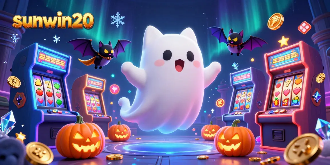 Experience thrilling wins at sunwin20 with a ghost cat and vampire bat in a haunted casino.