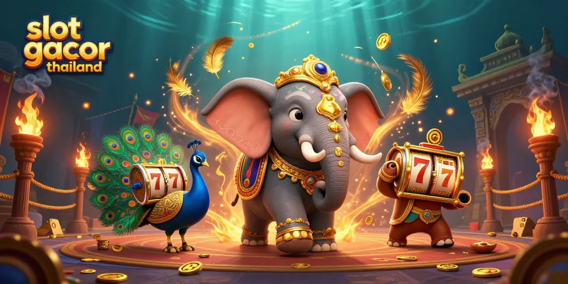 Win big with slot gacor thailand in this vibrant 3D illustration featuring colorful elements and dynamic gaming atmosphere.