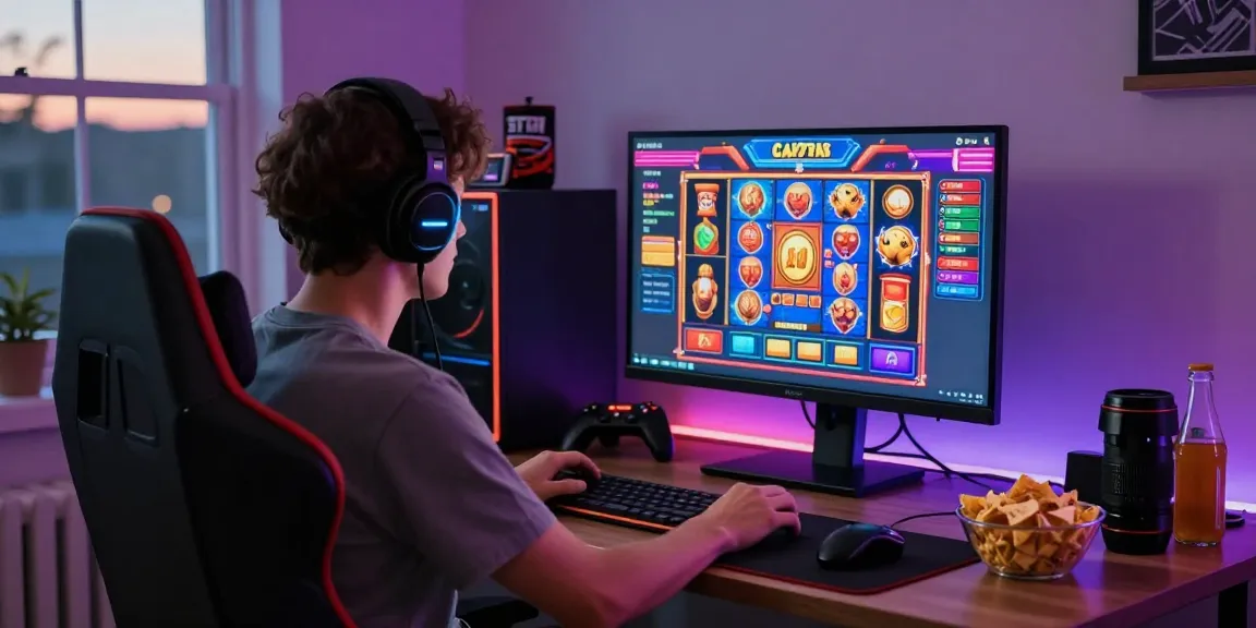 Engaging online gaming scene showcasing slot deposit 1k gaming setup with vibrant graphics and cozy atmosphere.