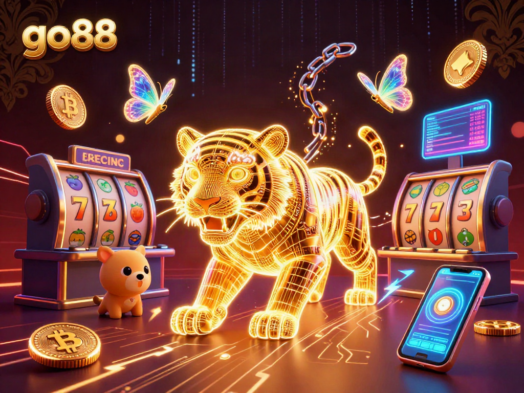 Experience seamless gaming interaction at go88's digital casino featuring vibrant characters.