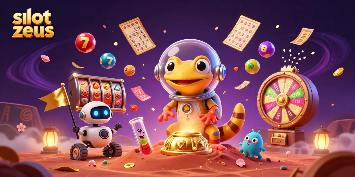 Join the adventure in slot zeus with vibrant slot reels and jackpot counters in a thrilling Martian casino!