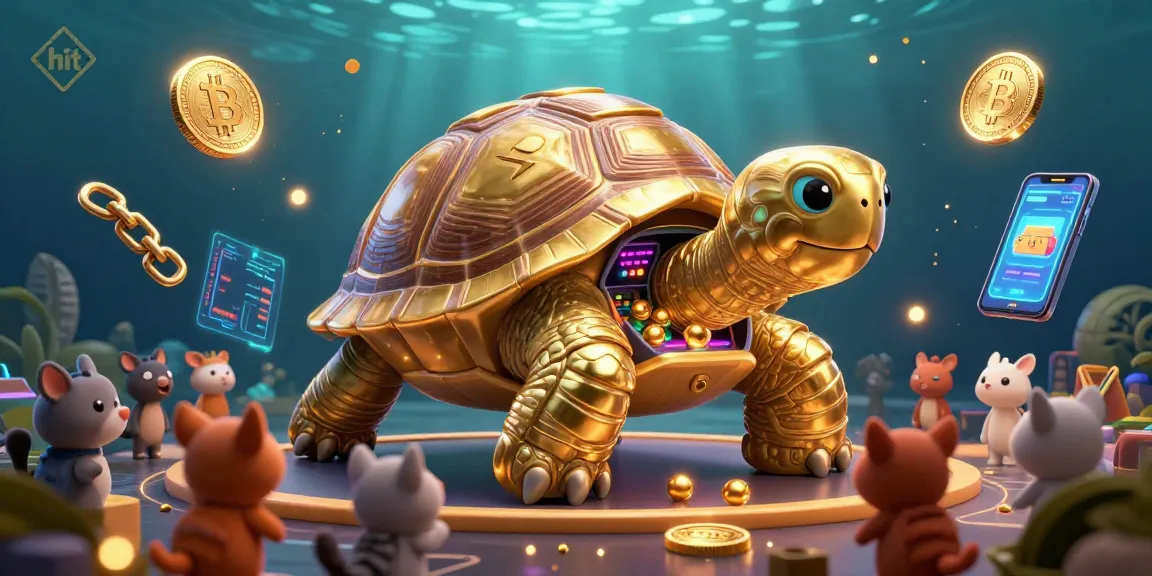 Hit the jackpot with an engaging scene featuring a golden tortoise pinball machine and exciting casino elements.