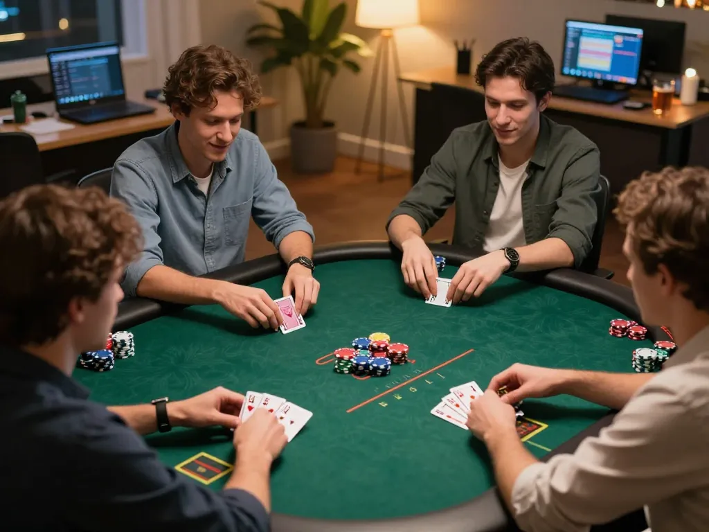 Players strategically engaging in a poker game at Hit club, showcasing intense gameplay and emotions.