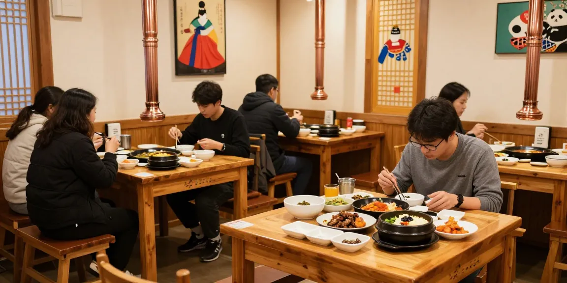 A cozy Korean restaurant in Sangbong-dong featuring traditional dishes and warm ambiance.