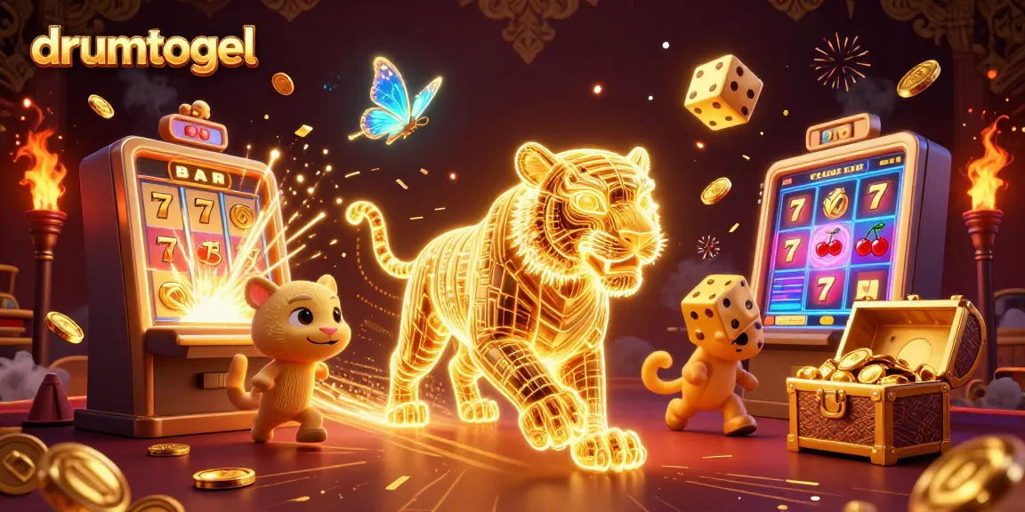 Drumtogel ajak pemain merasakan keseruan kasino dalam ilustrasi 3D yang penuh gemerlap.