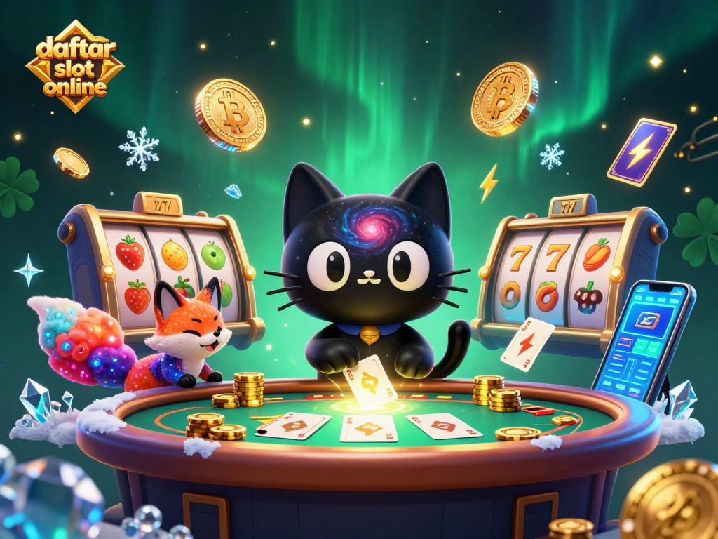 Menarik daftar slot online dengan kucing lubang hitam 3D dan teman fox nebula.