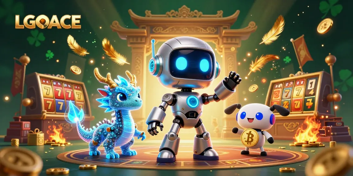 LGOACE offers dynamic casino excitement with a vibrant illustration featuring gaming elements and rich visuals.