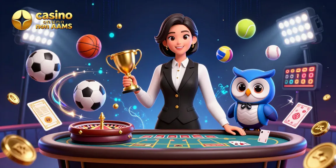 Partecipa a un'esperienza di gioco emozionante con vivaci dealer di casinò online non AAMS, elementi sportivi e funzionalità dinamiche.