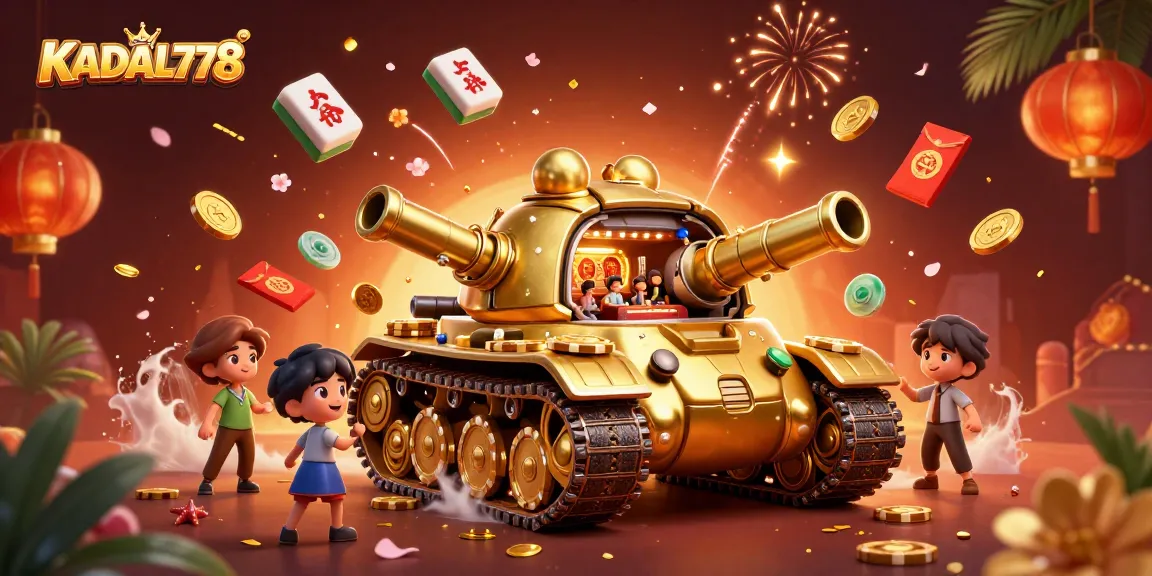 KADAL778 offers unique gaming experiences with a creative casino tank illustration showcasing digital fun.