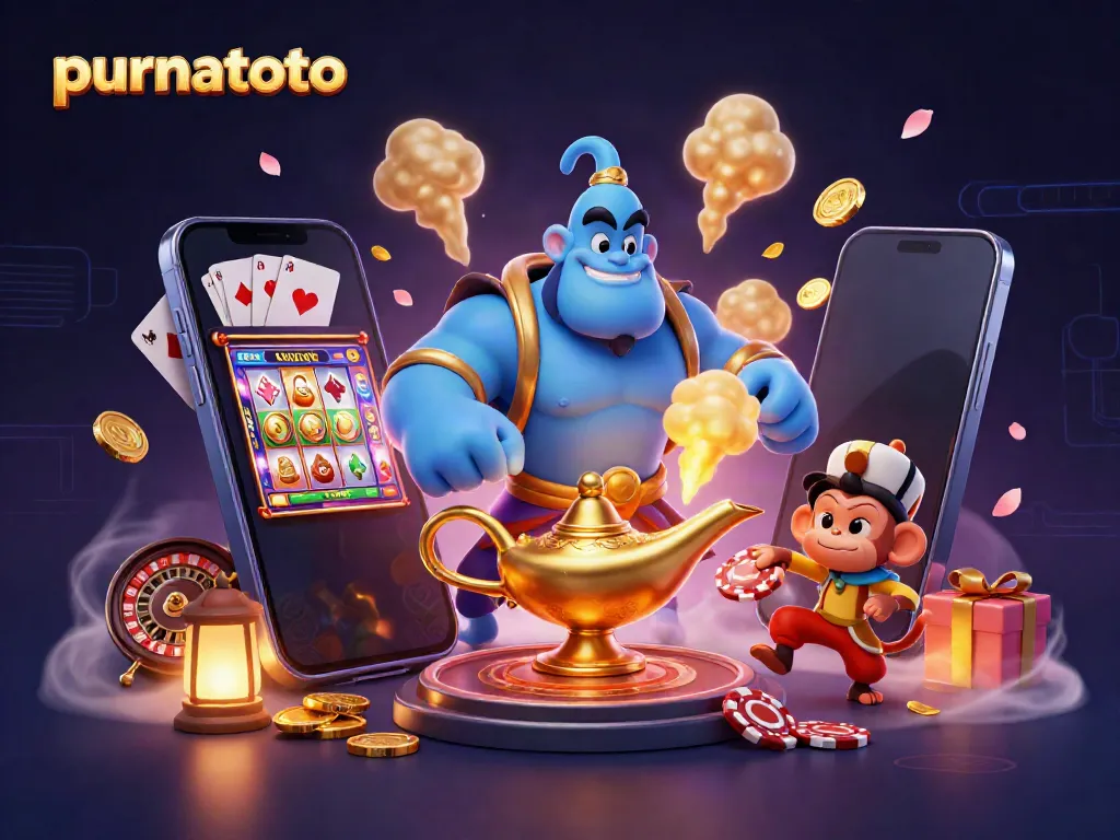 Genggam peluang menang di purnatoto dengan ilustrasi menarik permainan slot.