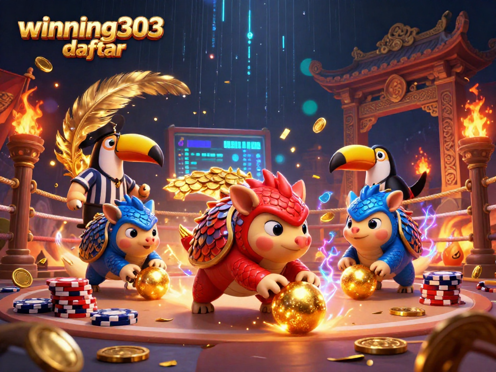 Engage in exciting gameplay with winning303 daftar featuring vibrant pangolins in a dynamic casino scene.