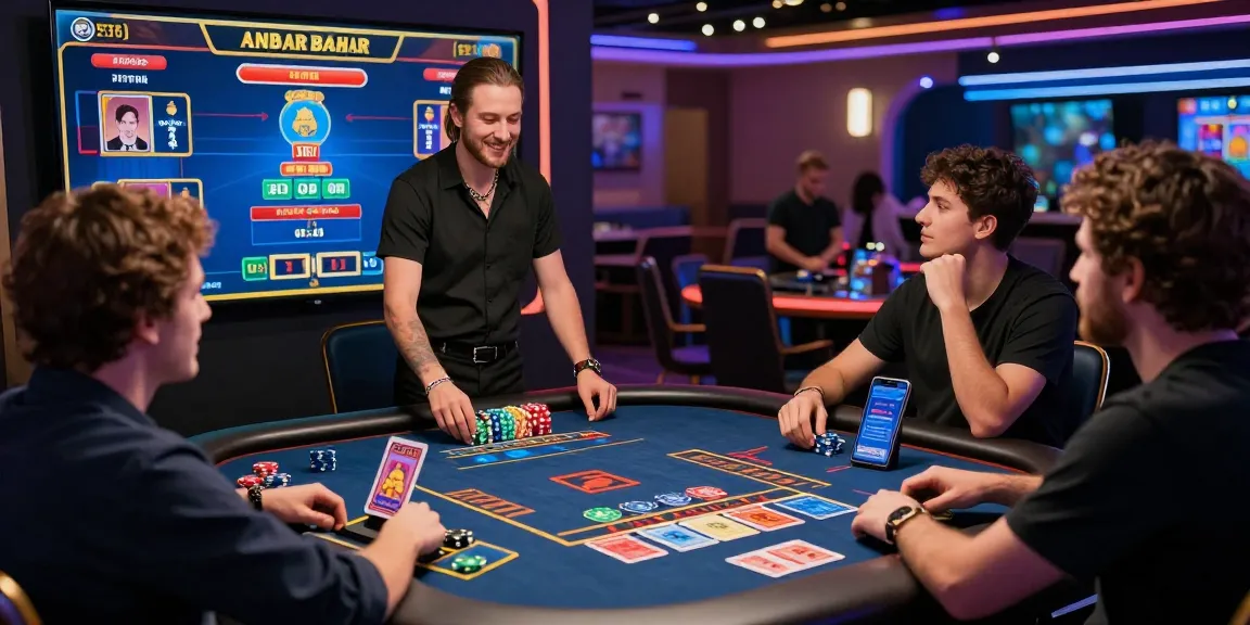 Exciting Andar Bahar King game with live dealer, vibrant casino atmosphere