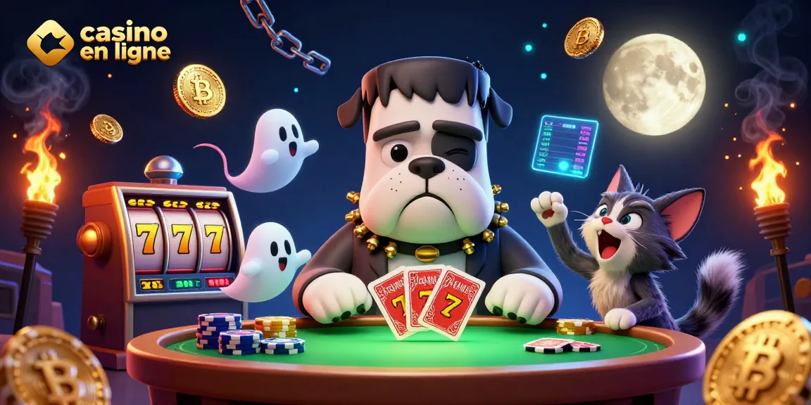 Gagnez au casino en ligne avec une illustration 3D captivante de créatures ludiques.