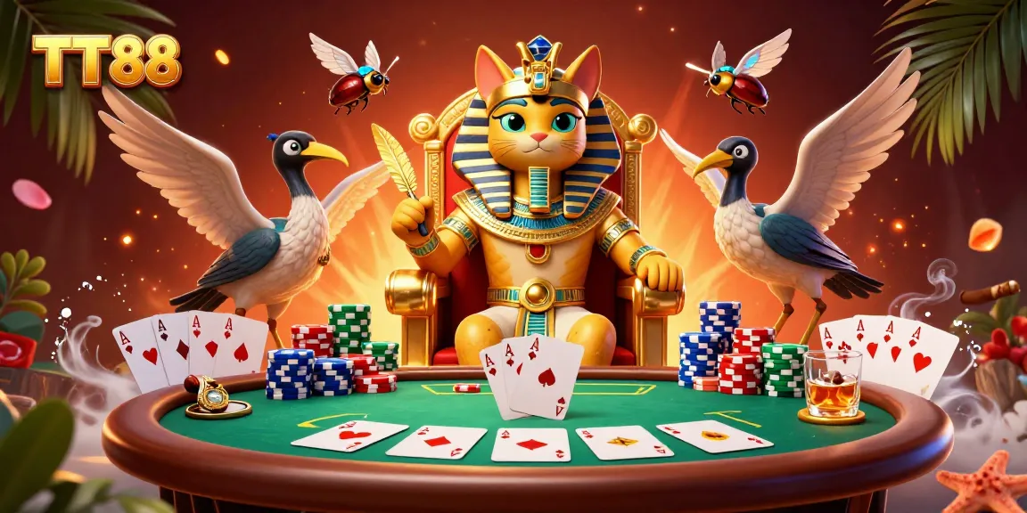 Experience the excitement of TT88 with a vibrant 3D rendering of a royal casino scene featuring dynamic gambling elements.