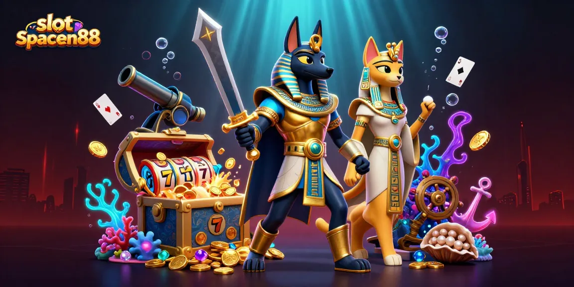 Engage with the slot spaceman88 experience through vibrant casino illustrations and thrilling gameplay elements.