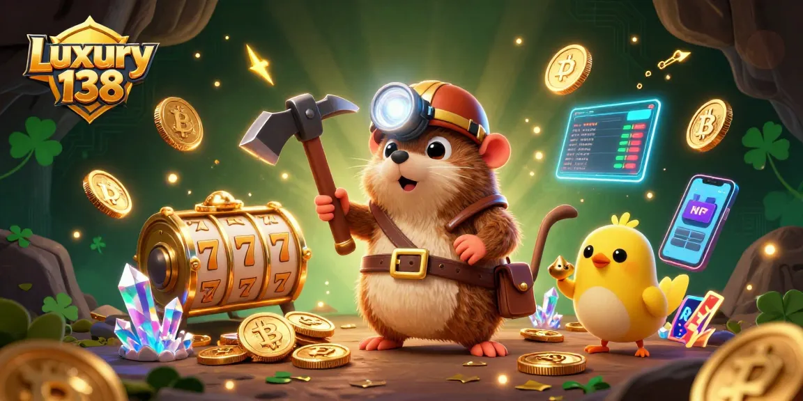 Engage in thrilling wins with Luxury 138 as a mole discovers treasures in a casino cave.