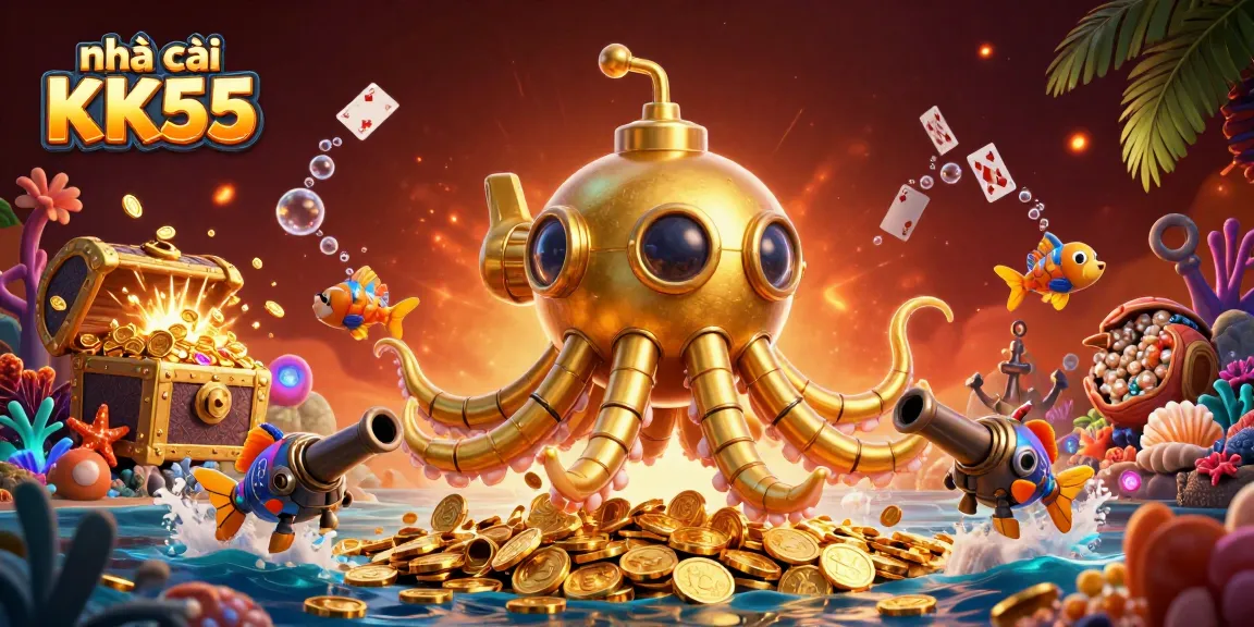 Engage in thrilling gameplay with nhà cái KK55's vibrant underwater casino adventure.