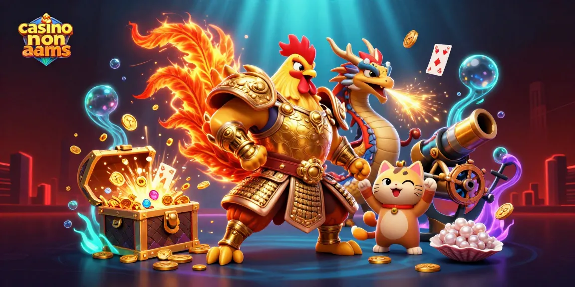 Scopri il mondo dei casino non AAMS con un guerriero e un drago in un'illustrazione 3D vivace.