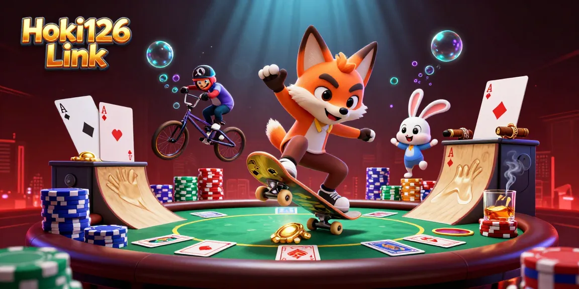 Enjoy thrilling gameplay at Hoki126 Link, featuring vibrant characters and casino elements.