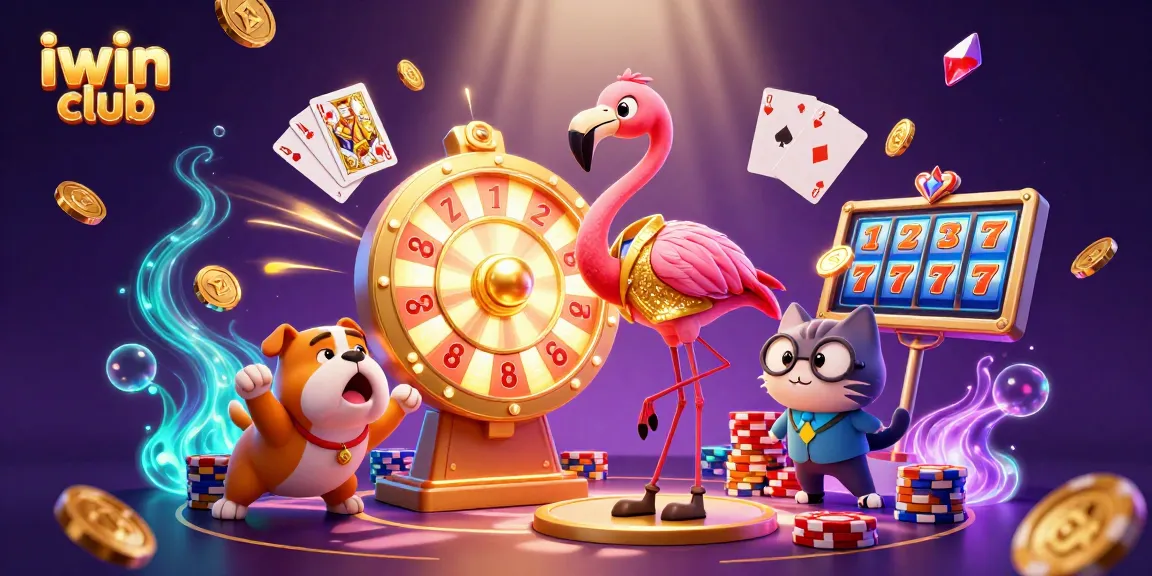 Spin the iwin club prize wheel with lively 3D characters and exciting gaming elements.