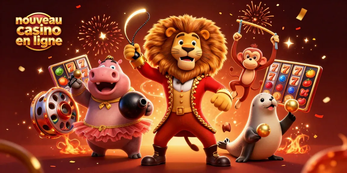 Illustration vivante d'un nouveau casino en ligne avec des personnages animés et des éléments de jeux captivants.