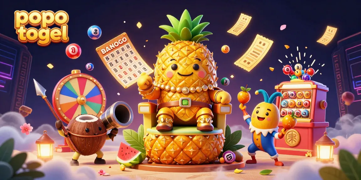 Win big today with popo togel in a colorful, festive lottery scene featuring vibrant elements.