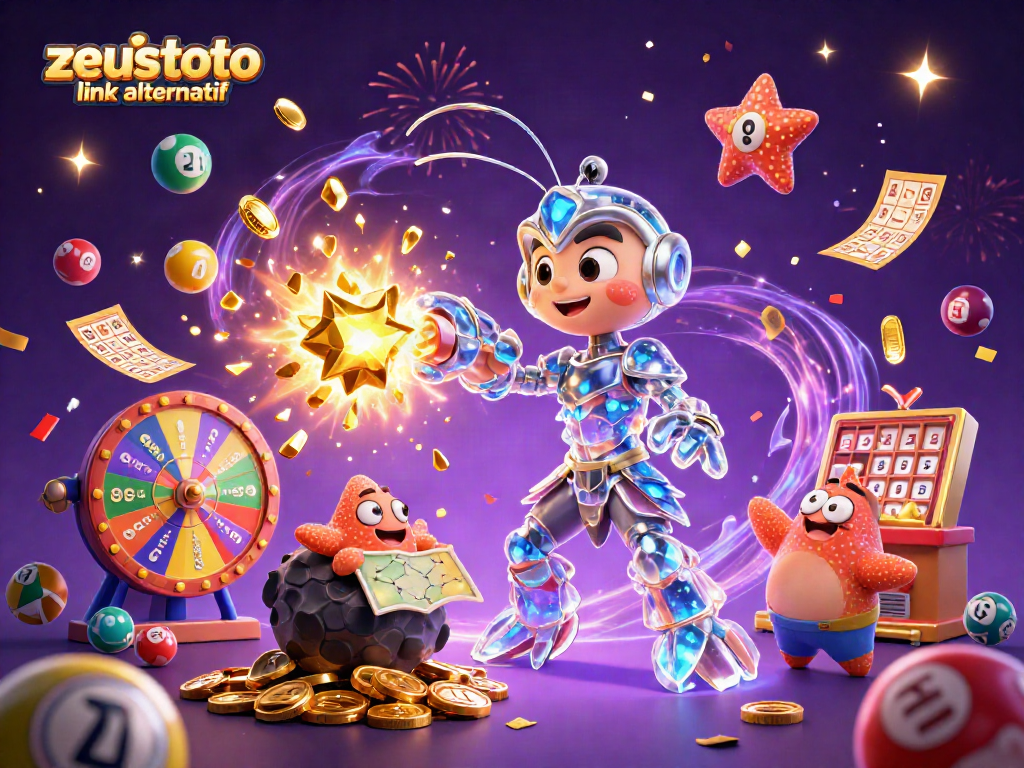 Experience excitement with zeustoto link alternatif, featuring vibrant lottery elements and a galactic theme.