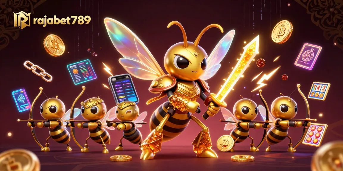 Menangkan jackpot dengan rajabet789 dalam ilustrasi kasino 3D yang penuh warna dan detail.