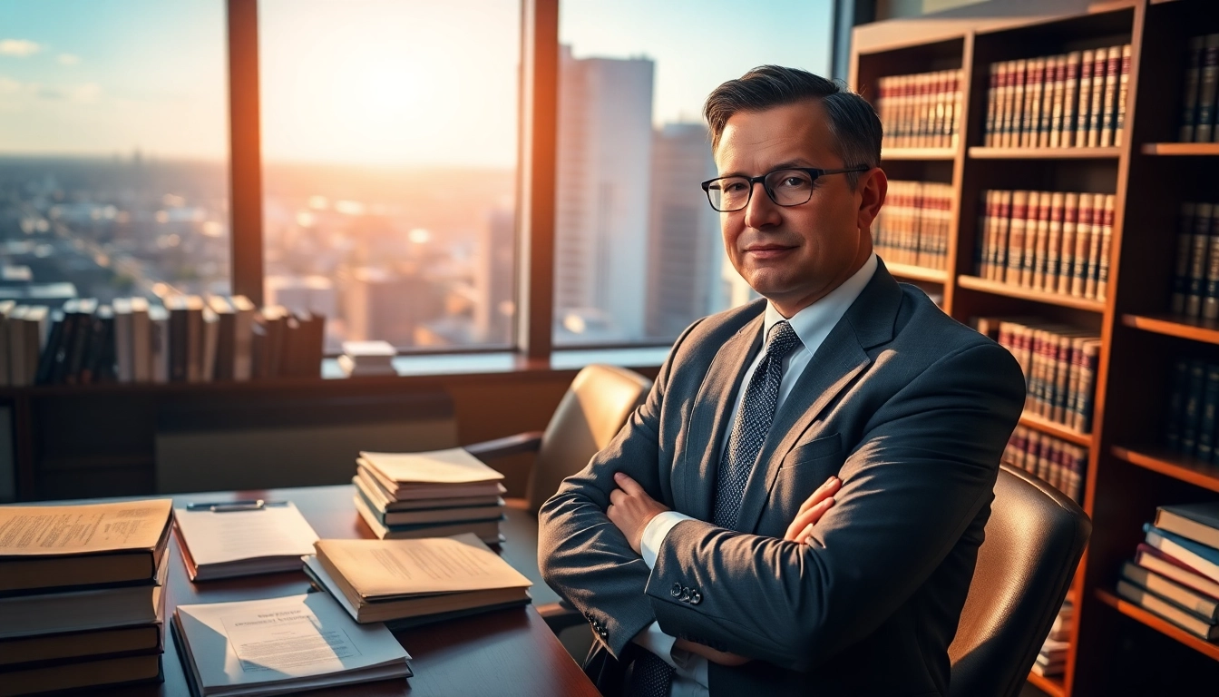 Clearwater truck accident lawyer consulting with a client in a professional office.