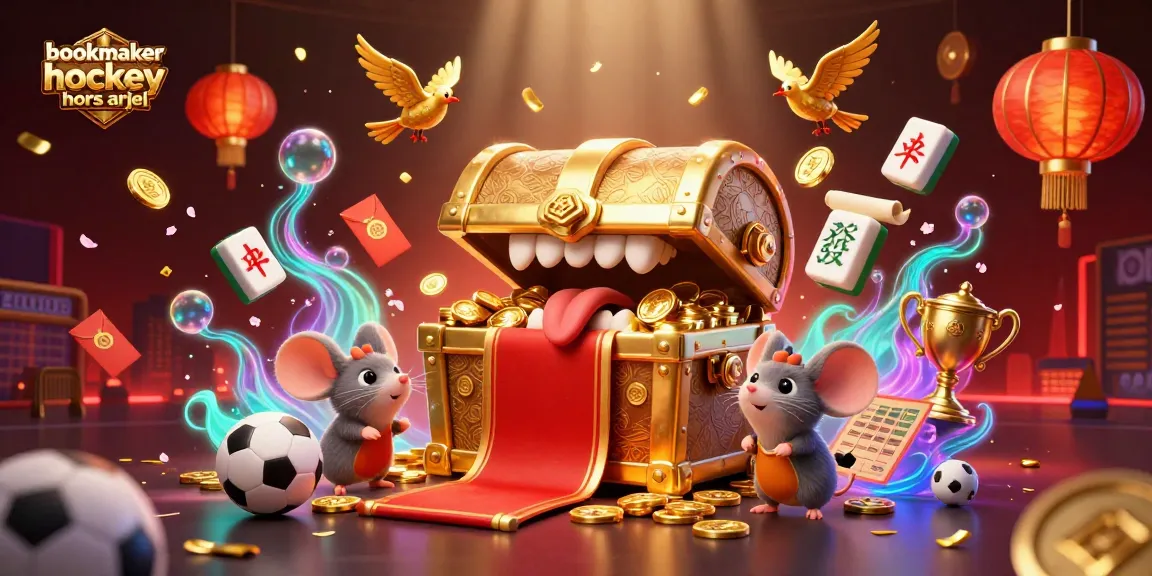 Pariez sur le bookmaker hockey hors arjel avec un chariot à trésor et des éléments sportifs captivants.