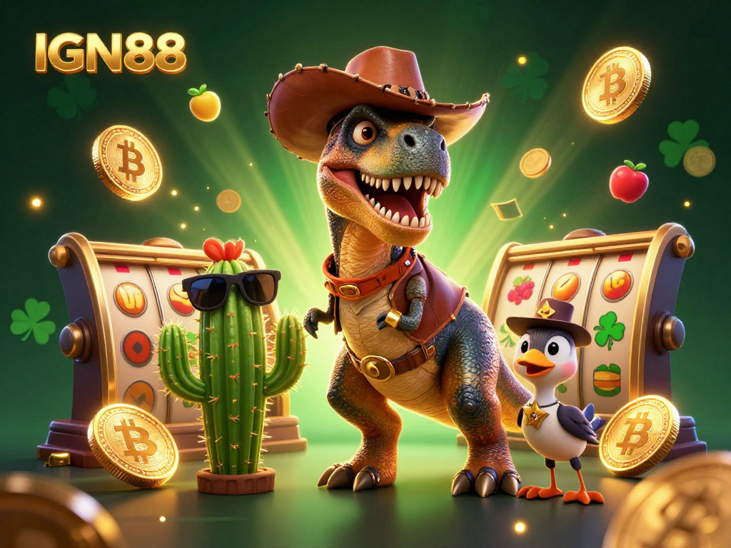 Experience the excitement of IGN88 with 3D dinosaurs and vibrant slots