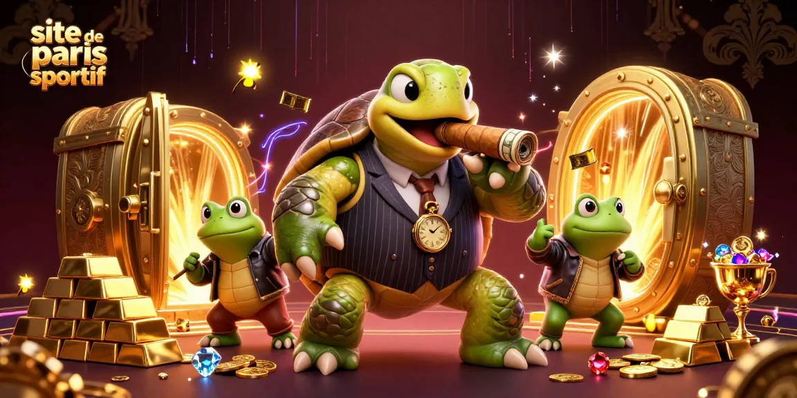 Pariez sur le site de paris sportif avec une scène animée de jeux d'argent dessinée en 3D.