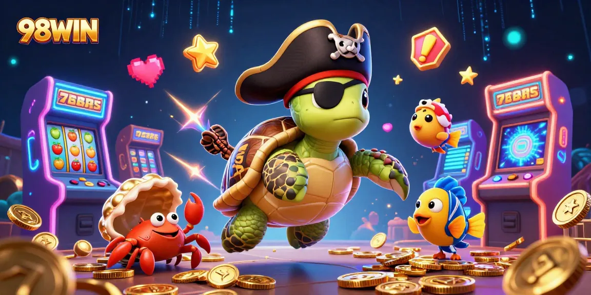 Experience thrilling 98WIN slot adventures with a vibrant scene showcasing dynamic characters and colorful games.