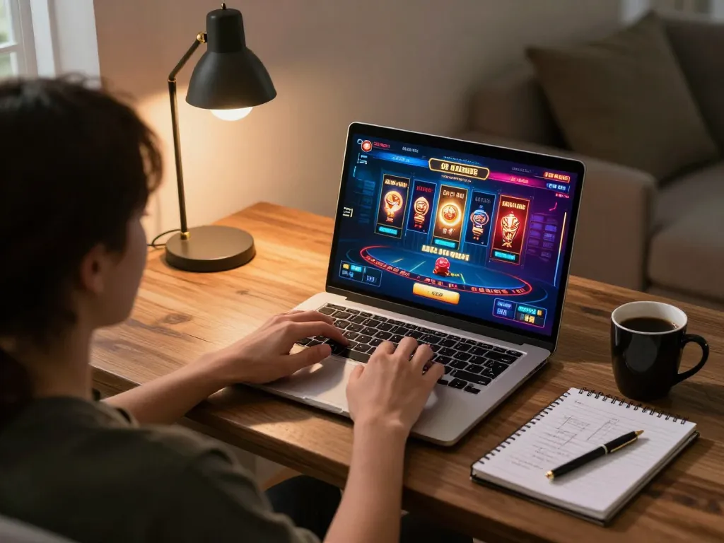 Engaging in online poker gameplay at O8 website from a cozy home setting