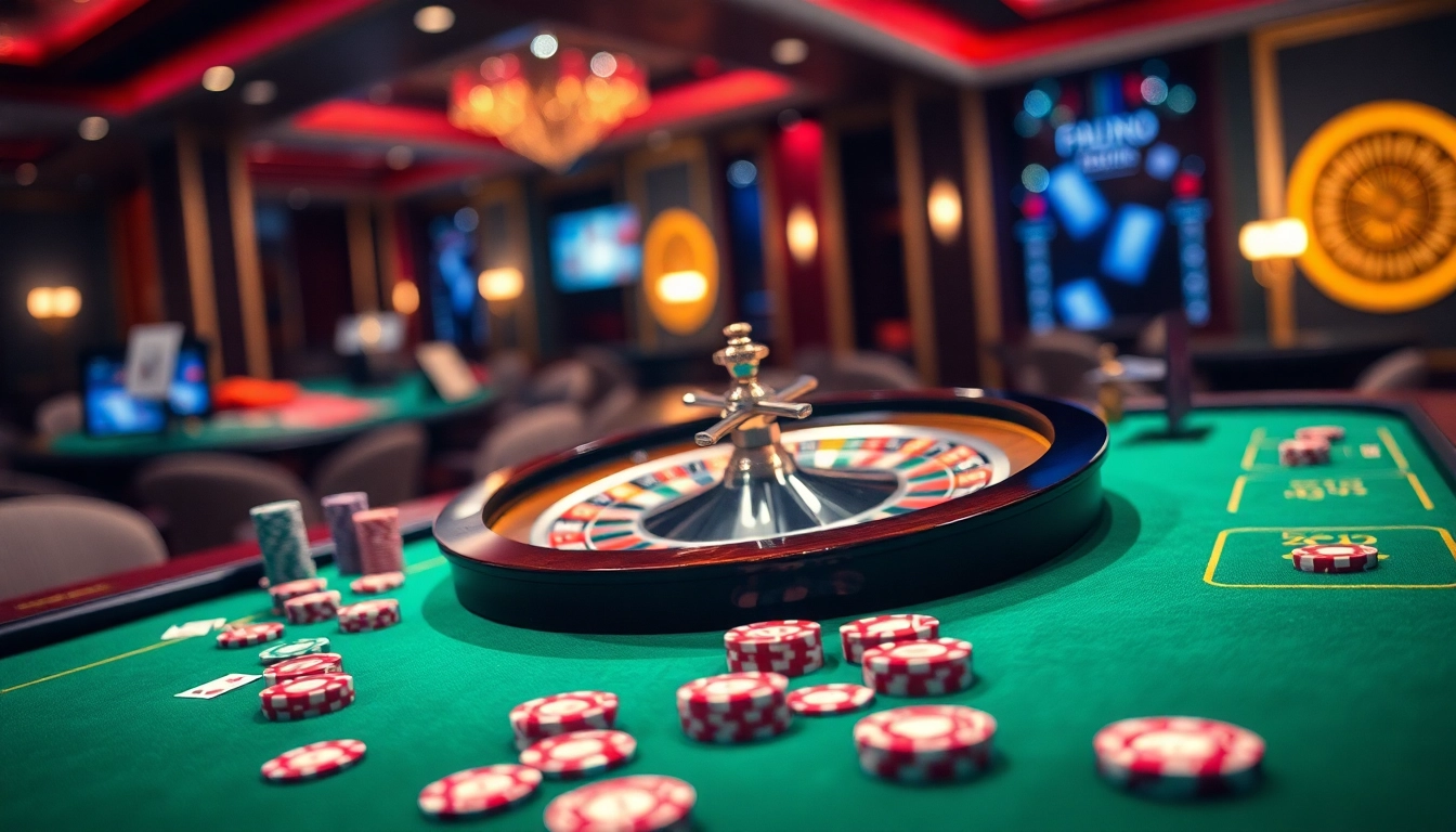 Best payout online casino Uk showcasing an inviting roulette table with vibrant chips and cards.
