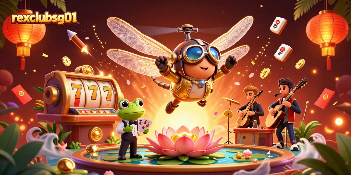 Win big with rexclubsg01 in a vibrant scene showcasing engaging casino characters and dynamic elements.