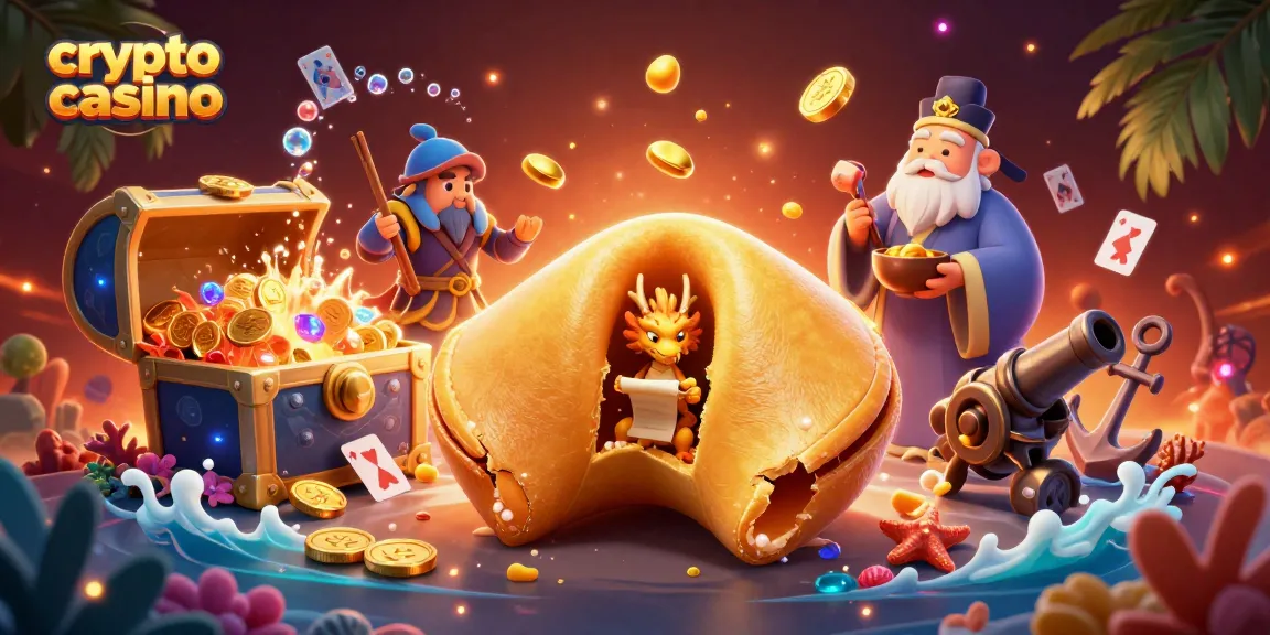 Gioca nel crypto casino con personaggi unici ed elementi vibranti in un'illustrazione coinvolgente.