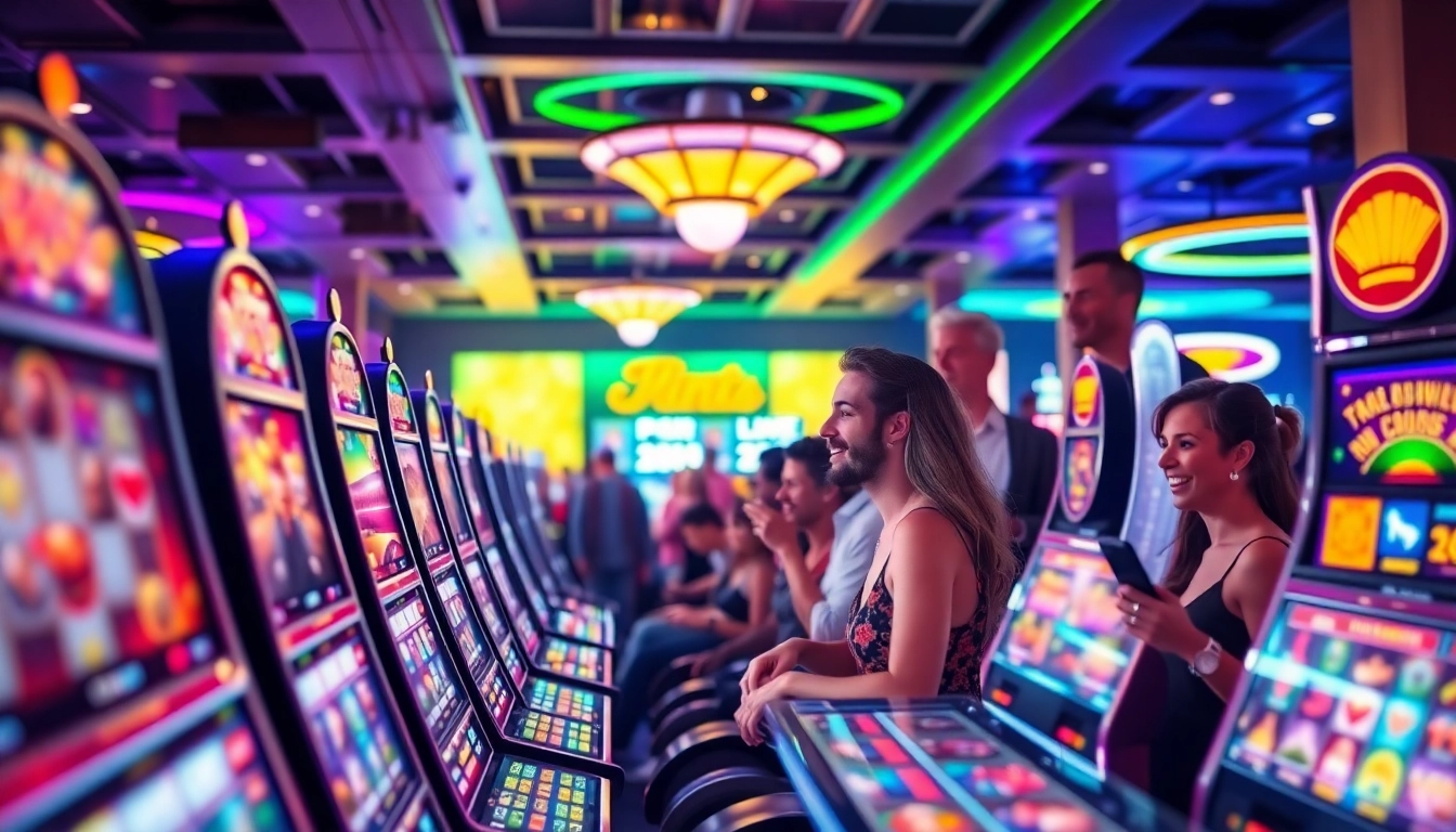 Experience the thrill of online slots Uk through vibrant digital gaming machines in an exciting casino atmosphere.