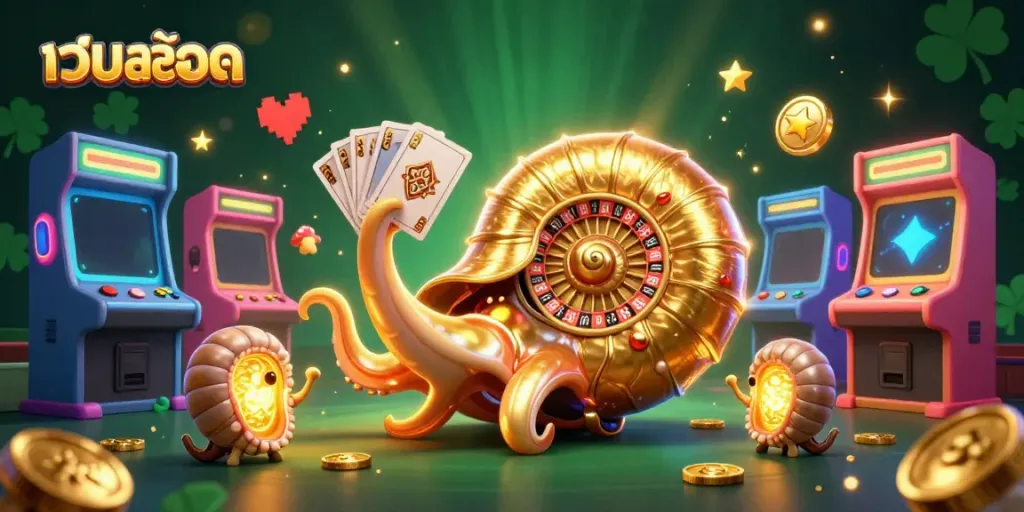 เกมสล็อต เว็บสล็อต ที่มีนาวาตท์แดงและหินฟอสซิลสว่าง