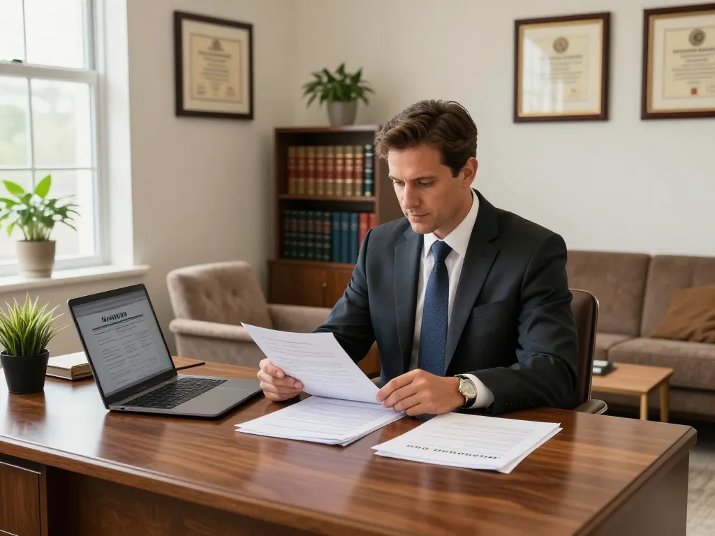 Orlando Personal Injury Lawyer consulting with clients in a bright, professional legal office.