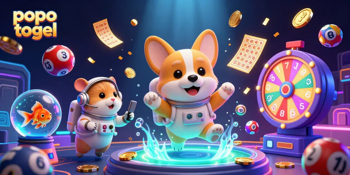 Engage with popo togel in an immersive lottery-themed 3D illustration capturing winning excitement.