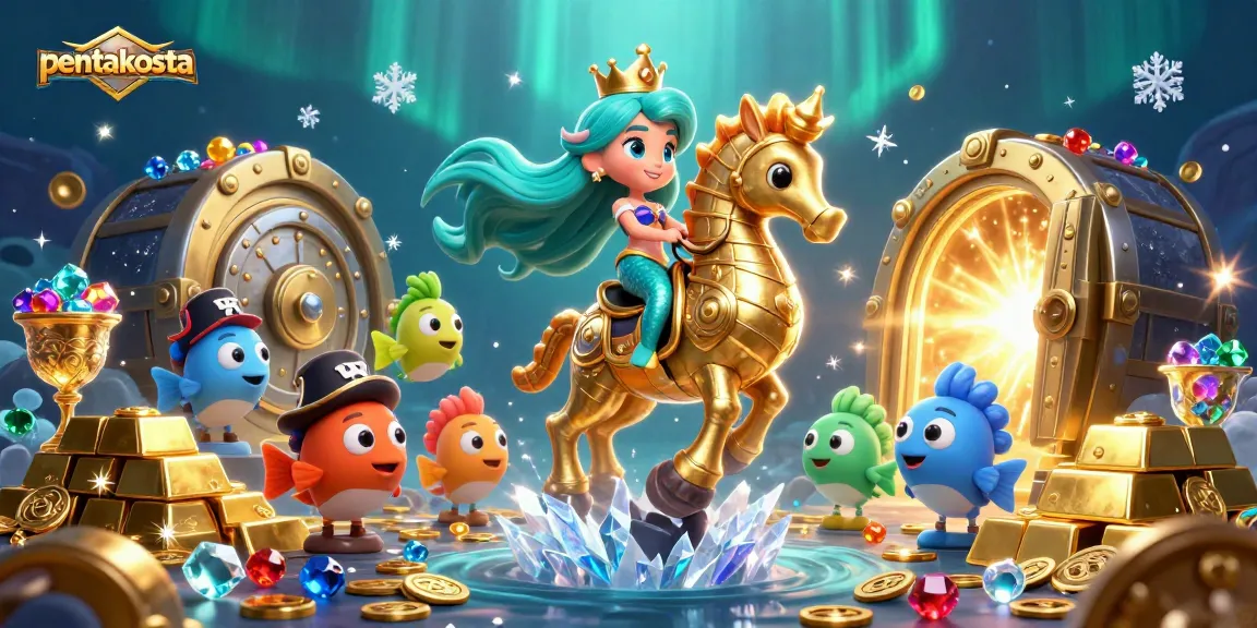 Experience the thrilling world of pentakosta as a mermaid princess navigates a treasure-filled underwater casino.
