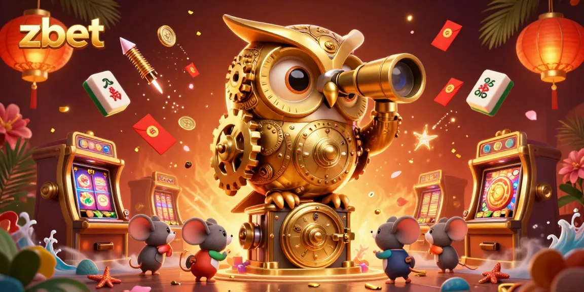 Bet on exciting games at zbet with a vibrant casino scene featuring unique characters.