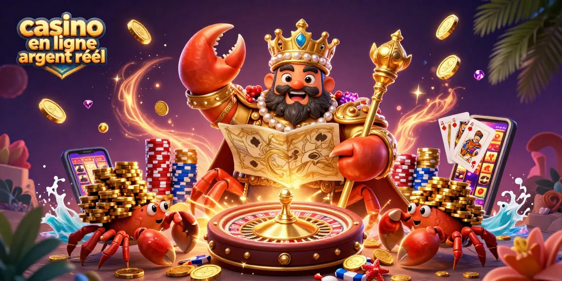Jouez sur un casino en ligne argent réel avec des jeux dynamiques et un empereur crabe doré.